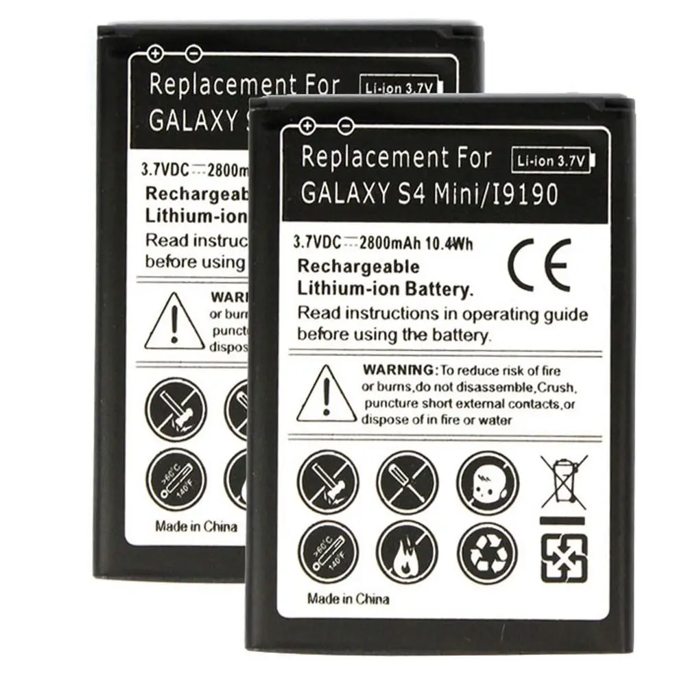 1x2800mAh B500BE B500AE мобильный телефон li ion аккумулятор для Samsung Galaxy S4 mini S IV I9190 I9192 I9195 I9198