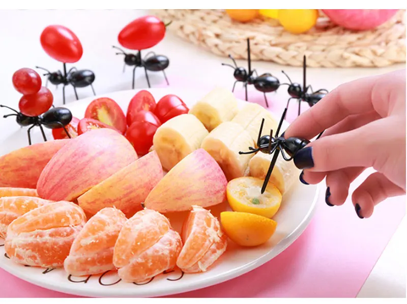 12 в 1, фруктовая вилка, форма муравья закуска пирог десерт, посуда для дома, кухни, вечерние, для ужина, фруктовый выбор, бытовые кухонные аксессуары