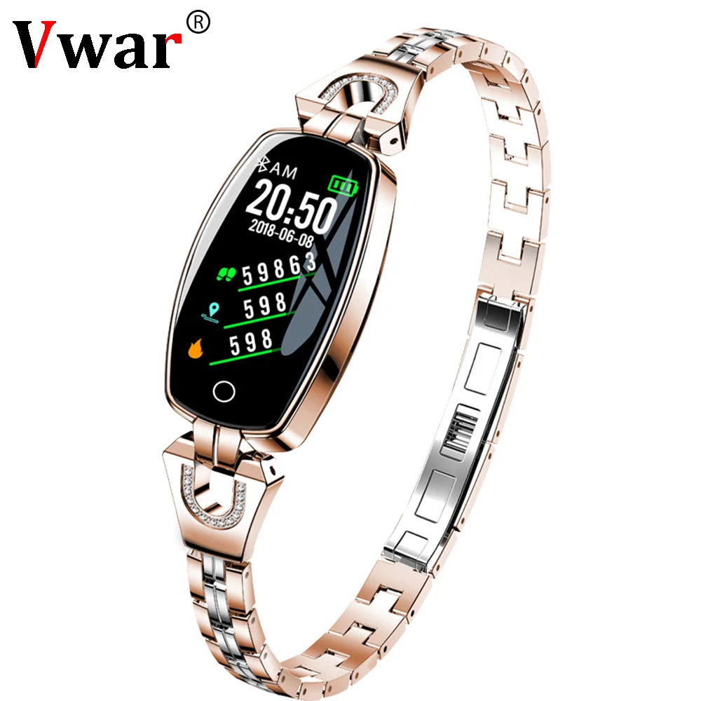 

HP1 Women Smart Wristband Fitness Tracker Bracelet Heart Rate/Blood Pressure Call Monitor Luxury Watch Band For Female Lady Girl