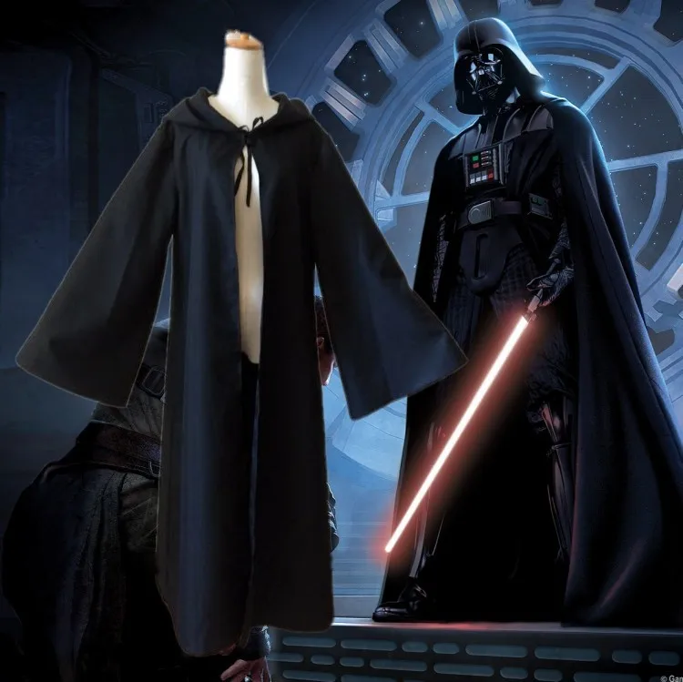 Star Wars Darth Vader Cosplay Cloak for men Halloween Terry Jedi Robe Jedi Knight Hoodie Cloak Cape Cosplay Costume For Adult