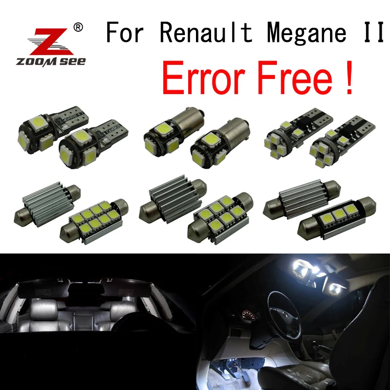 13pcs bulb for Renault for Megane II Hatchback Sedan Coupe Convertible