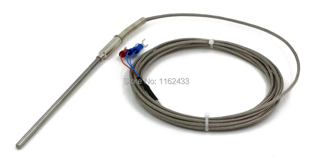 

FTARP08 PT100 type 3m metal braided cable 100mm flexible probe head RTD temperature sensor WZPK-191