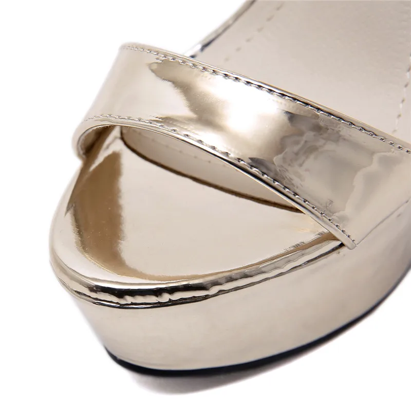Г., женские летние сандалии на высоком каблуке 13 см обувь на ремешке с пряжкой на каблуке золотого цвета, цвета шампанского, гладиаторы на платформе, Фетиш-обувь на массивном каблуке