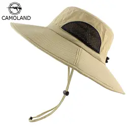 Мужская Женская солнцезащитная Кепка, водонепроницаемые шапки Boonie, складная дышащая шляпа-ведро для пеших прогулок, рыбалки, сафари, пляжа