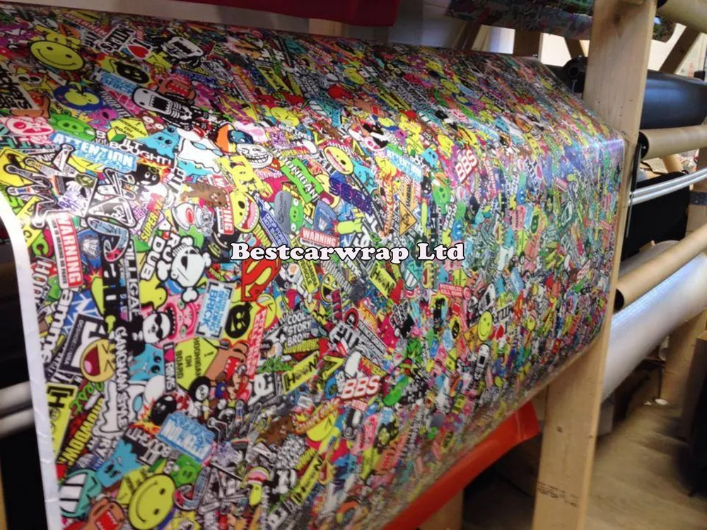 bbS PELLICOLA STICKERBOMB Vinyl Film car wrapping stickers (6)
