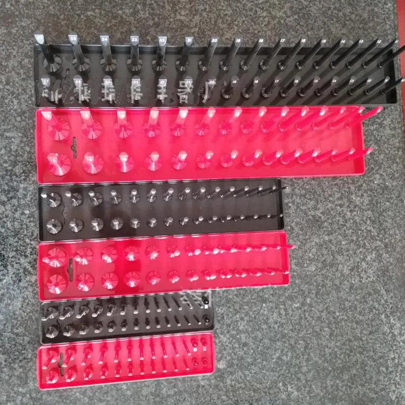 6pcs Socket Tray Organizer Rack Holders Metric /& SAE 1//4 3//8 1//2 Inch Garage