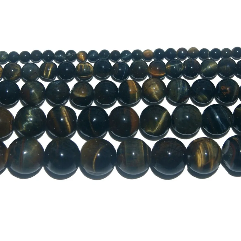 

95pcs Fashion Natural Stone Beads Tiger Eye Agates Round Loose Beads For Jewelry Making Hademade Bracelet Necklace 4/6/8/10/12mm