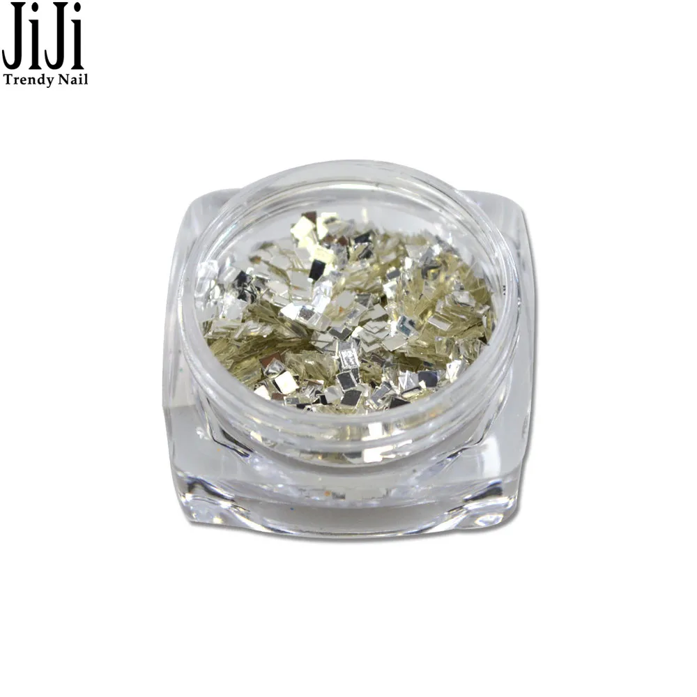 العصرية مسمار 1g 3D DIY مسمار الفن بريق الجمال الفضة الألوان الترتر سباركلي حجر الراين/مسحوق الغبار JIS01-04