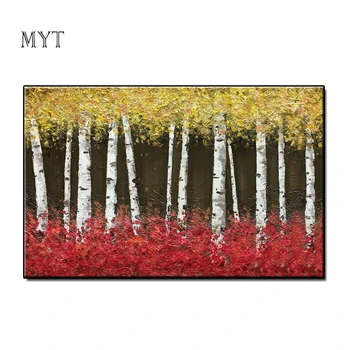 

MYT The Yellow Tree Hand Landscape Oil Painting High Quality Abstract Oil Painting On Canvas Home Decor Wall Pictures Unframed