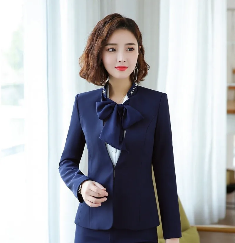 

2019 Newest Autumn Winter Formal Blazers Jackets Coat Ladies Office Work Wear Uniform Styles Outwear Tops Women Blaser Clothes