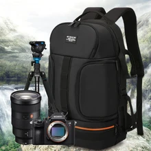 Сумка для камеры, сумка для путешествий, зеркальная фотокамера, рюкзак, водонепроницаемая, ткань Оксфорд, камера, сумка на плечо для Canon 5D 7D Nikon D3400 Sony A6000