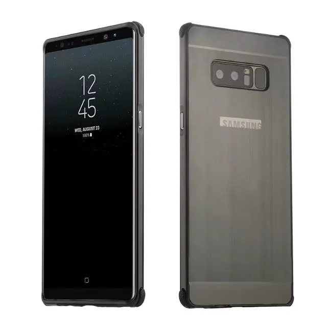 Роскошное Гальванопокрытие Алюминиевый металлический бампер для samsung S9 S8 plus note 8 A8 PLUS чехол PC задняя крышка противоударный чехол для телефона