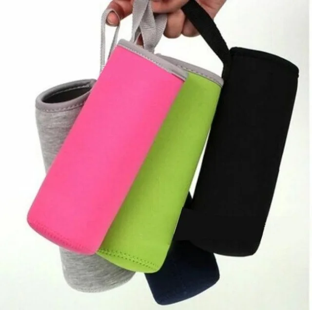 Water Bottle Sleeve Neoprene Insulated Glass Drink Bottle Cover Carrier