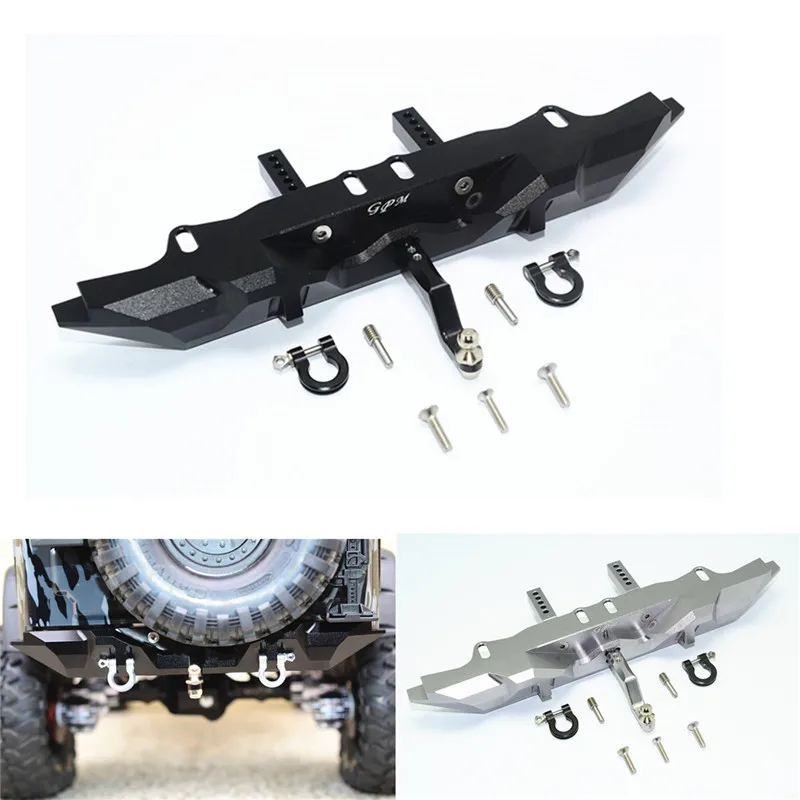 

1/10 TRAXXAS TRX-4 Rc Car Aluminum Rear Bumper Protector Set Remote Control Toy Parts Accessories Black Gray