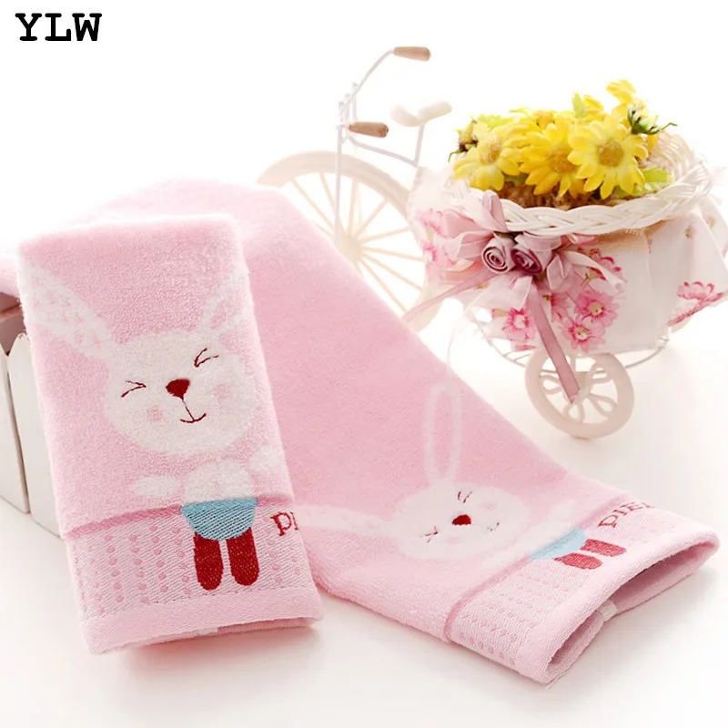YLW 34*75cm Soft Cartoon Cotton Hand Towels Face Bathroom Hand Towels