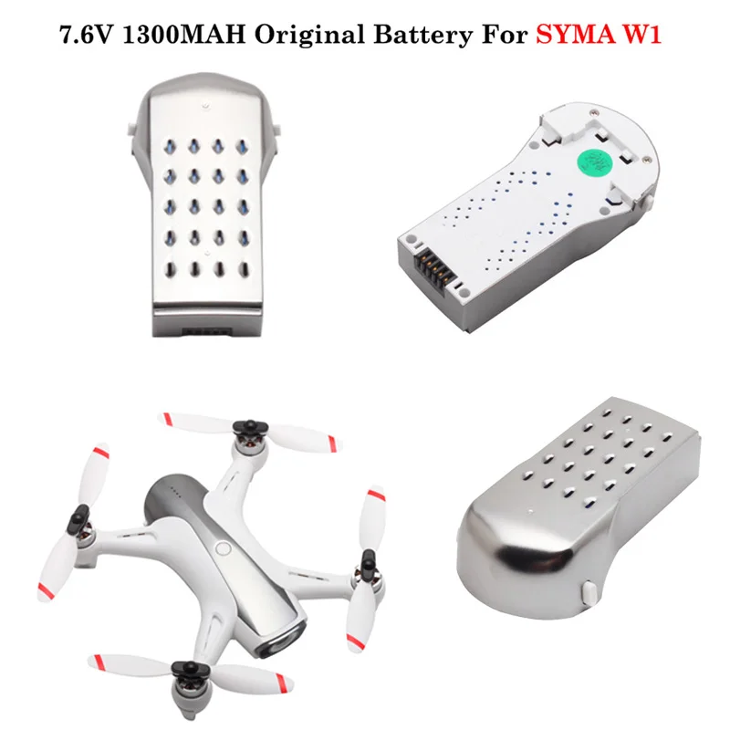 

Original SYMA W1 7.6V 1300mAh Battery Brushless Drone GPS Foldable FPV Drone 1080P Wide Angle RC Quadcopter Spare Parts