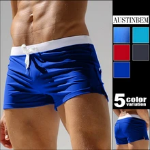 Сексуальный задний карман купальные плавки молния дизайн мужской Пляжный купальный костюм 22313