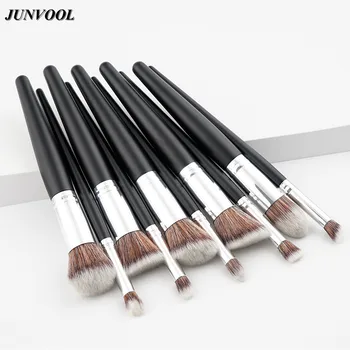

Pro 10pcs Beauty Brushes Silver and Black Professional Soft Cosmetic Eye Eyebrow Shadow Makeup Brush Set Pinceles De Maquillaje