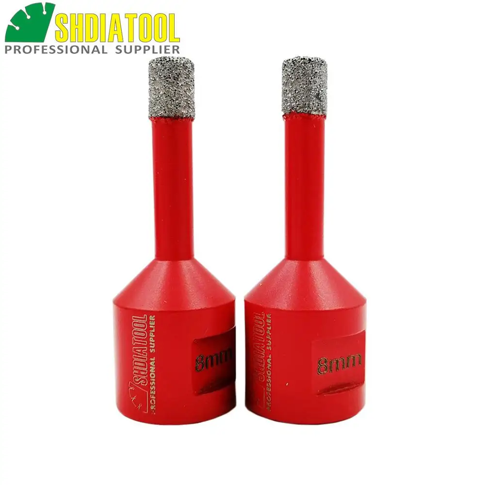 Free shipping  2pcs Vacuum brazed diamond drilling core bits, M14,  Dry drilling, Diameter 8mm