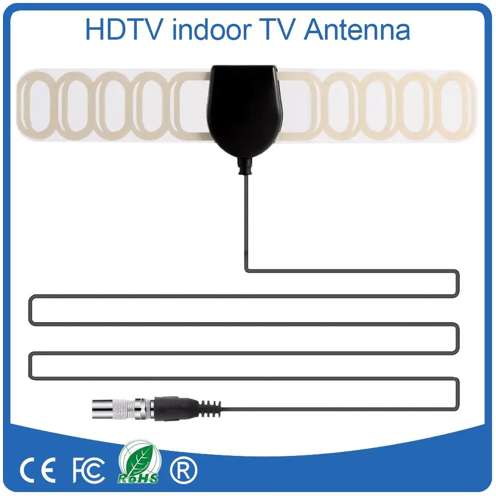 TV Aerial TV Antenna 300 Mile HD 4K Digital Indoor Clear Vision 5DBI Mini DVB-T2 High Gain Device