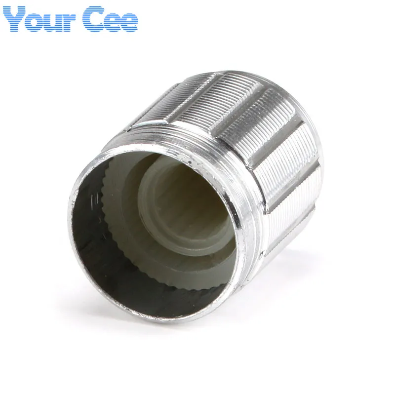 10 pcs Mini Potentiometer Knobs Cap Aluminum Alloy Silver 15*16.5mm For Potentiometer