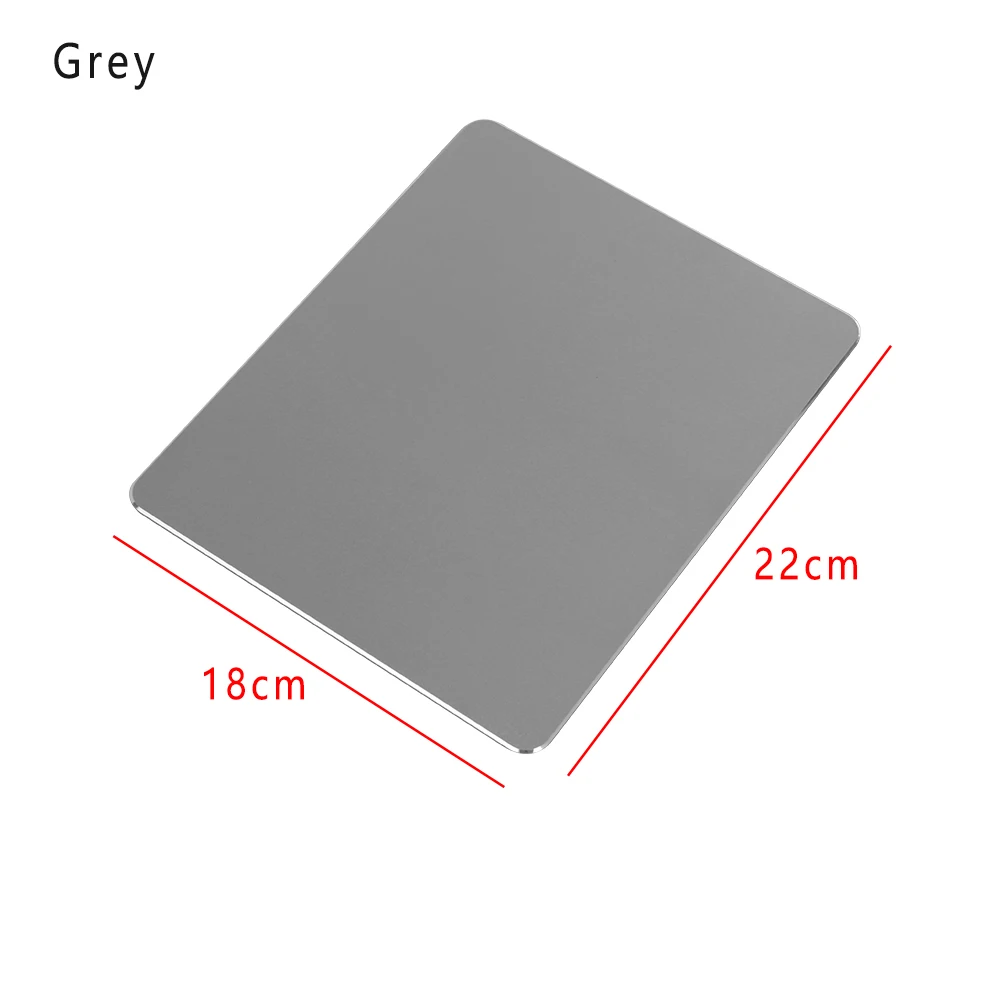 Алюминиевый сплав коврик для мыши металлический ультра тонкий эргономичный креативный компьютерный игровой коврик для мыши Модный водонепроницаемый нескользящий для ПК ноутбука - Цвет: Серый