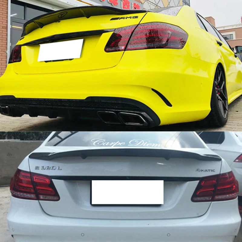

CEYUSOT FOR Benz E-Class W212 Carbon Fiber Spoiler E180 E200 E260 E320 Sedan Car Trunk Wing Spoiler Accessories R Style 2009-16