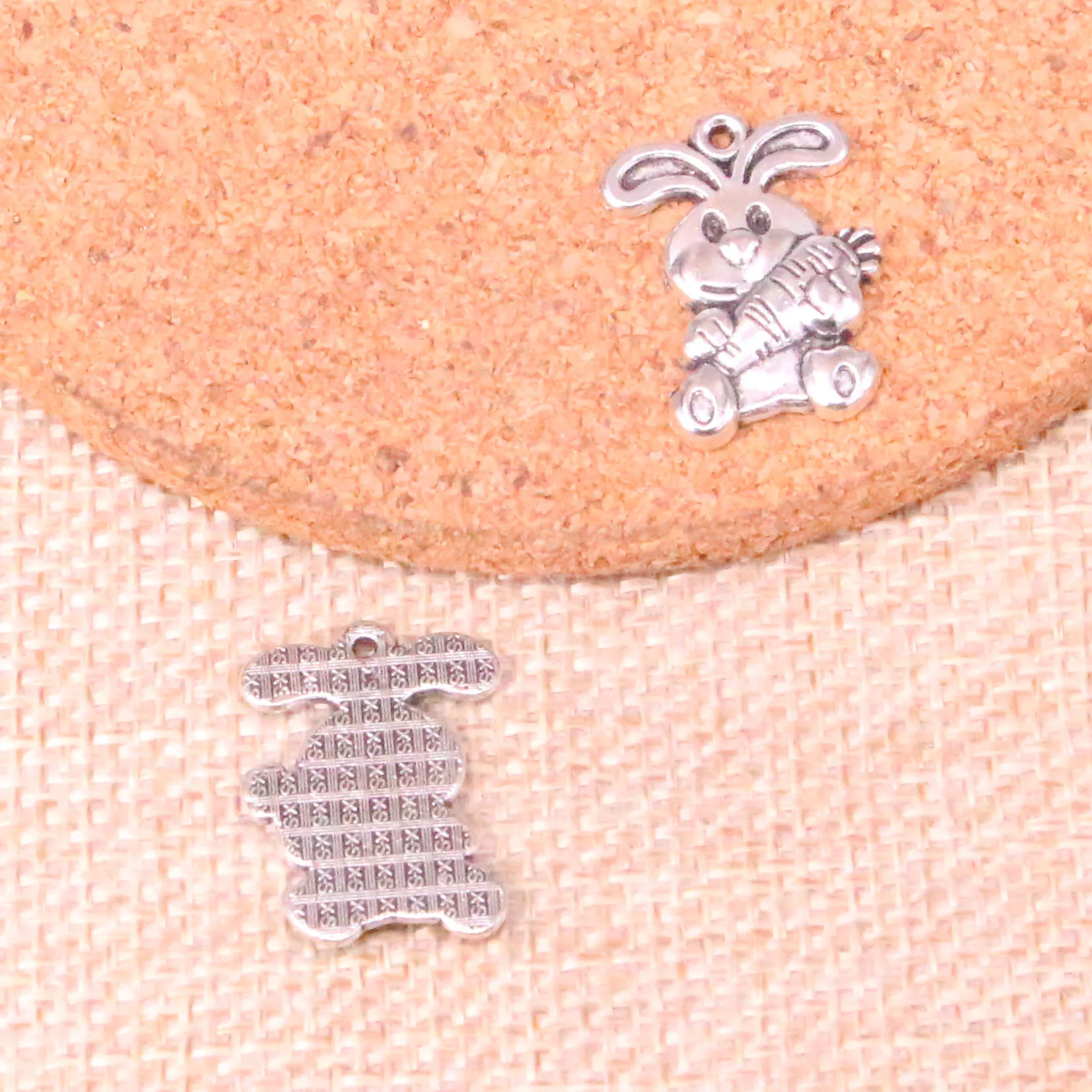 16 шт. подвески кролики ручной работы 21 х15 мм|charm pendant|pendants for jewelry makingtibetan silver plated |