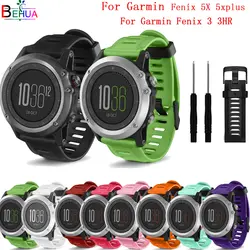 Для Garmin Fenix 5x 5 xPlus часы замена Спорт силиконовый ремешок Ремешок Браслет для Garmin Fenix 3 3HR смарт-Аксессуары