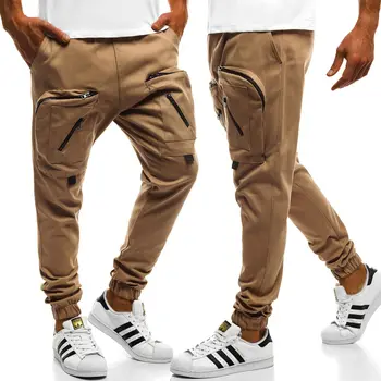 

Pants Man New Arrival 2018 Casual Men Pants Cotton Slim Pant Straight Trousers Fashion Business Solid Khaki Black Pants Men