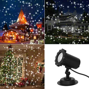

Mini Snowfall Projector Moving Snow Outdoor Garden Laser Projector Lamp Christmas Snowflake Laser Light For Xmas Party