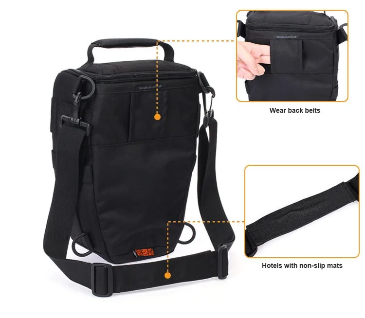 Lowepro Toploader Zoom 55 AW 50 AW зеркальная камера треугольная Наплечная Сумка дождевик портативный поясной чехол-кобура для Canon Nikon