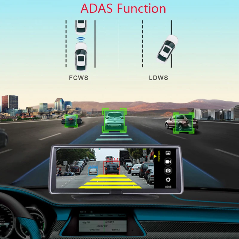 Jiluxing D07S 4G Android 5 1 двойной объектив wifi камера заднего вида gps навигатор ADAS Full HD 1080 P