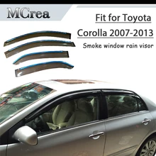Mcrea 4 шт. стайлинга автомобилей Дым окна Защита от солнца дождь козырек-отражатель гвардии для Защитные чехлы для сидений, сшитые специально для Toyota Corolla E140/E150 2007-2013 Аксессуары