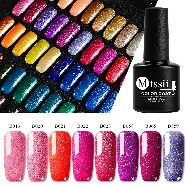 

Glitter Nail Gel Polish Colorful Manicure Gel for Nail 7ml Sparkle Gel Varnish Shining Soak Off UV Gel Nail Polish Lacquer 1 PC