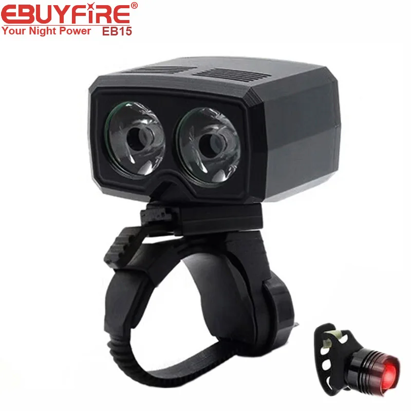 Excellent EBUYFIRE EB15 Bike Light 2LED Bicycle Lamp 300LM 1200mAh USB Rechargeable Cycling Lights LED Bike headlight 1 Excellent EBUYFIRE EB15 Bike Light 2LED Bicycle Lamp 300LM 1200mAh USB Rechargeable Cycling Lights LED Bike headlight 1