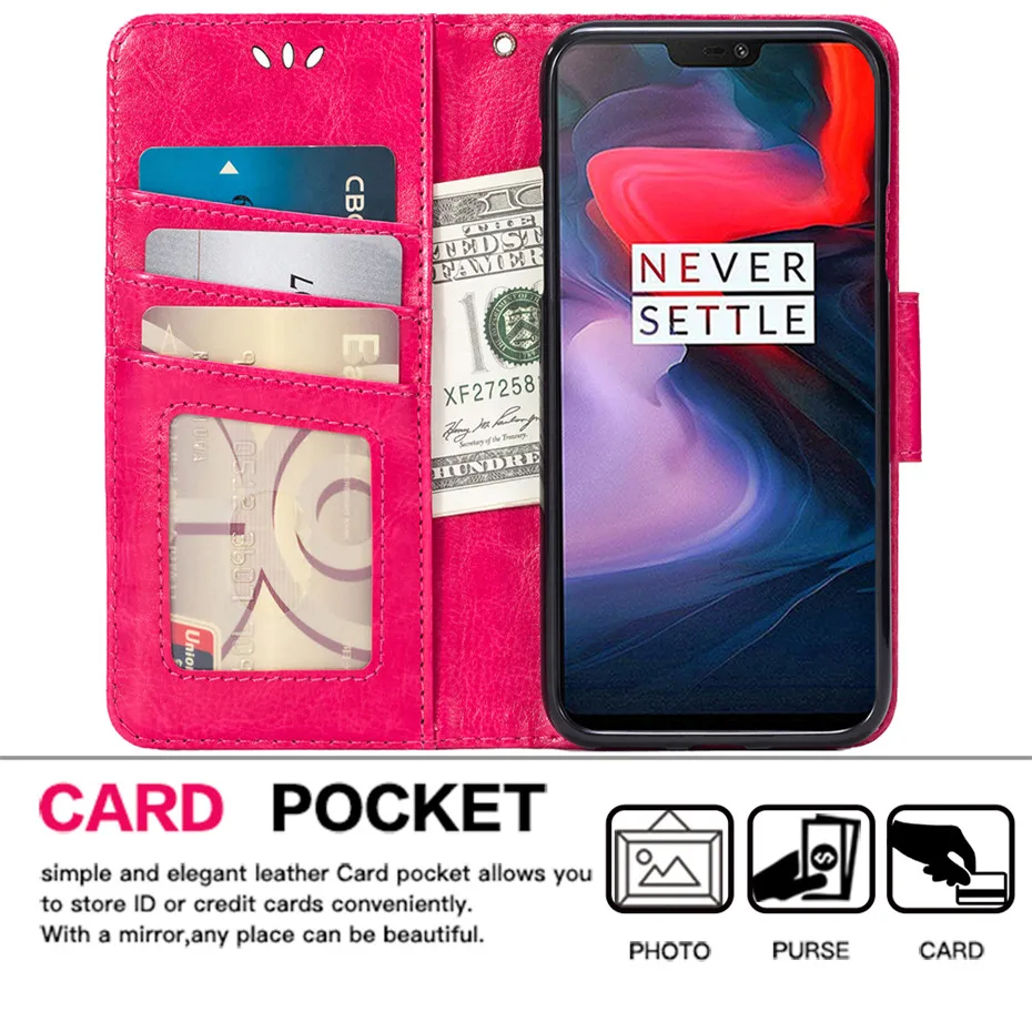 case for OnePlus 6-Rose Red01