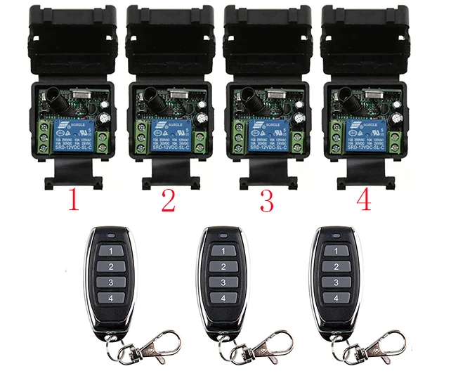 Xuanlongyuan DC12V 24 V 1CH RF Беспроводной дистанционного Управление реле безопасности