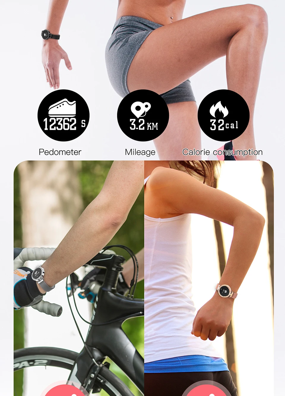 Женские Смарт-часы X10, металлические стразы, ремешок, Bluetooth, фитнес-браслет, часы, шагомер, монитор сердечного ритма, водонепроницаемые Смарт-часы