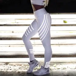 Брюки для йоги с принтом женские спортивные Леггинсы для фитнеса плотные брюки Узкие Леггинсы спортивные женские