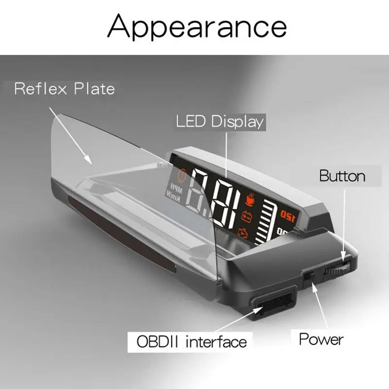 

ActiSafety Universal Car High Brightness Automatic Light-Sensitive Folding Head Up Display LED HD Projector Driving Computer