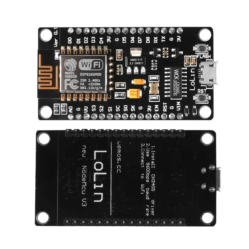 Беспроводной модуль NodeMcu v3 Lua wifi Интернет вещей макетная плата ESP8266 с pcb антенной usb порт ESP-12F CH340