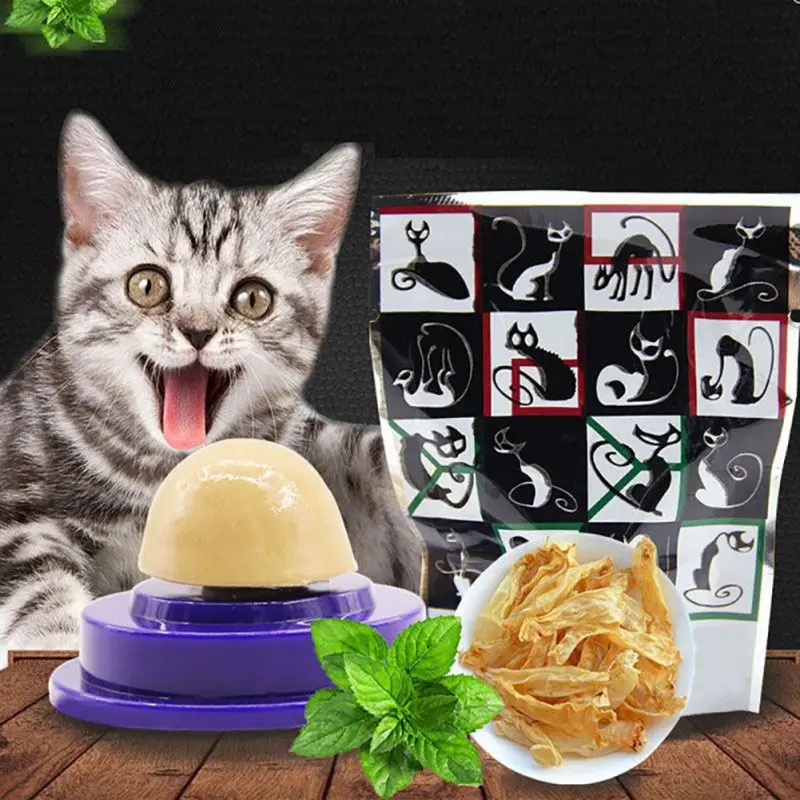 Кошка твердый Питательный гель энергетический шар приклеивается к стене игрушка для кота милые комочки с питает внутри кошачьи закуски лижут для котенка