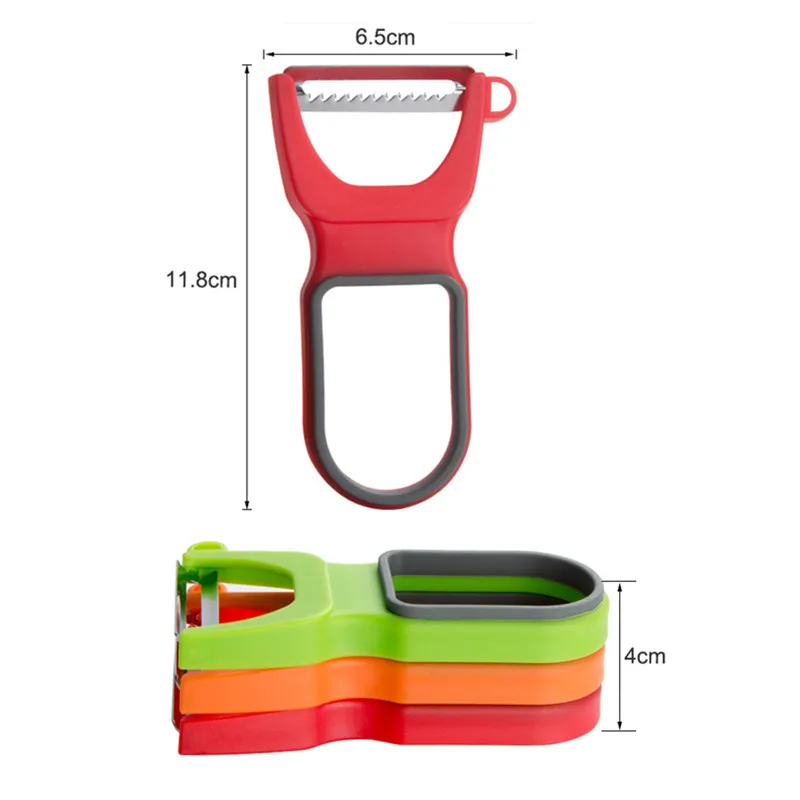 pcsset Kitchen Stainless Steel Blades Vegetable Peeler (4)