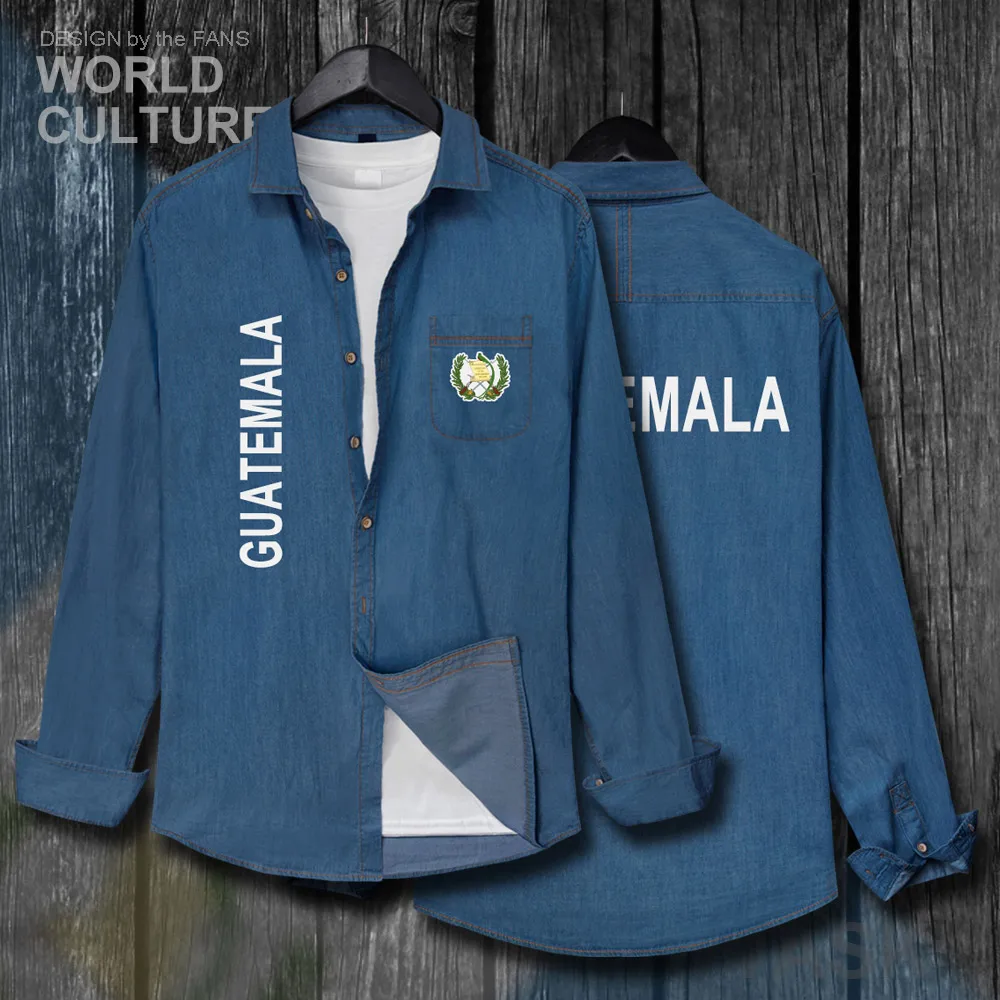Guatemala Guatemalan GTM GT Мужская одежда с флагом осеннее Ковбойское пальто длинными