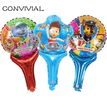 10 Pcs Cão Dos Desenhos Animados Balão Da Folha de Alumínio Balão Fontes Do Partido Do Balão da Festa de Aniversário Crianças Decoração Crianças Brinquedos Mão PA24