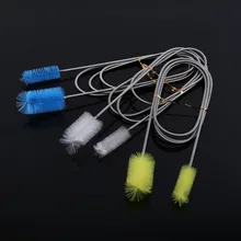 1 шт. Гибкая двойная щетка для чистки труб труба рыба Весна Чистая щетка инструмент для чистки желтый