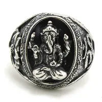 1pc Mens Boy Hight Quality Fashion Buddha US Style Ring 316L Stainless Steel Simple Ring 1