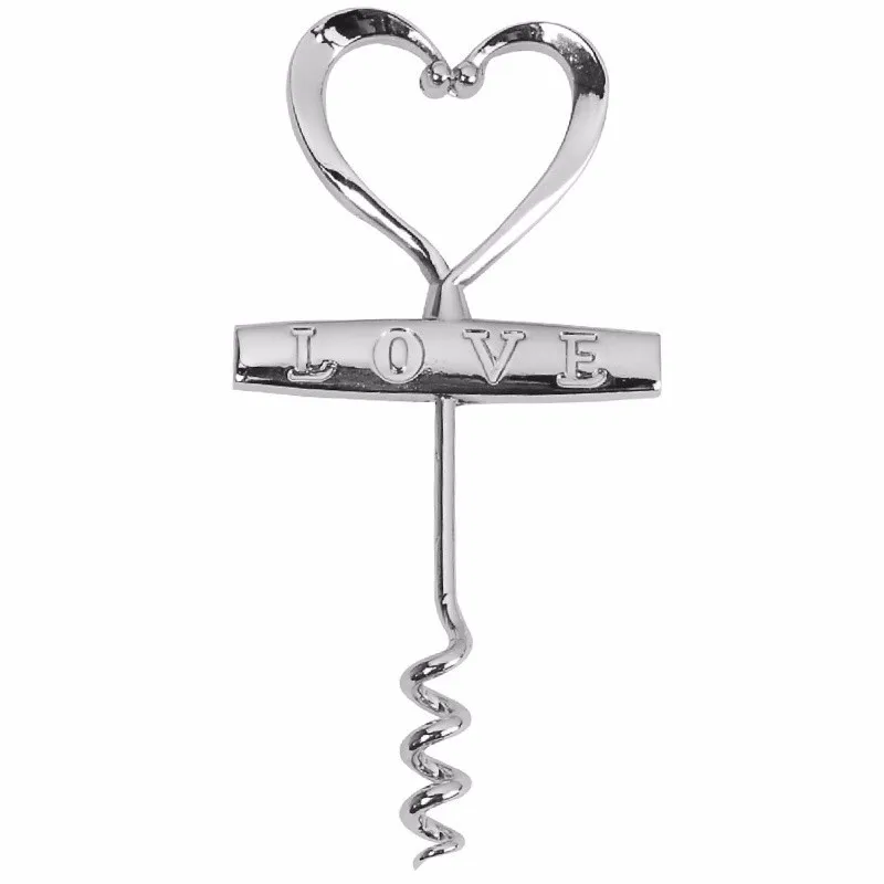 1pc Red Wine Bottle Opener Cute LOVE Heart Shape Screw Corkscrew Can Opener Valentine\'s Day Present Gift Bar Tool (1)