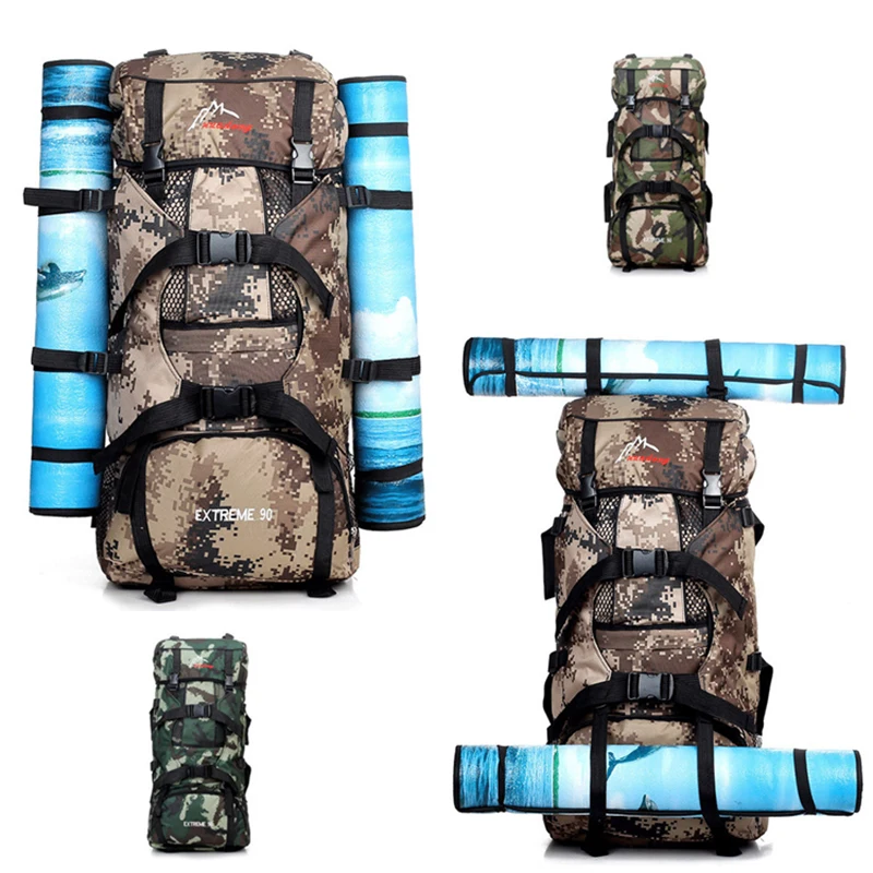 

90L Military Backpack,Army Mountain Hiking Tactical Rucksack Bags,travel Climbing Backpack For man,Large Capacity Camouflage Bag